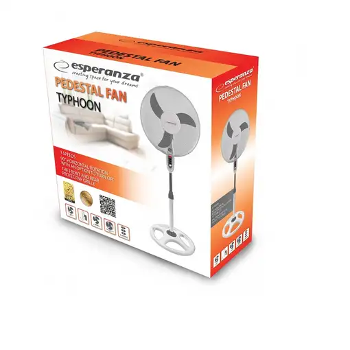 Esperanza EHF002WE ventilador Gris, Blanco