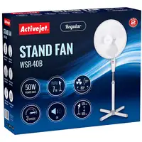 Activejet Regular WSR-40B ventilador Gris, Plata, Blanco