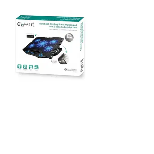 Ewent EW1259 almohadilla fría 43,2 cm (17\) 2500 RPM Negro