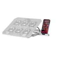 Mars Gaming MNBC23, Base Refrigeradora y Stand 16”, 6 Ventiladores Controlables co