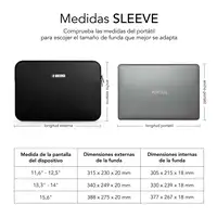 Funda Ordenador Business Laptop Sleeve Neoprene V2 11,612,5\ Negro