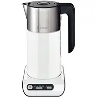 Bosch TWK8611P tetera eléctrica 1,5 L 2400 W Antracita, Acero inoxidable, Blanco