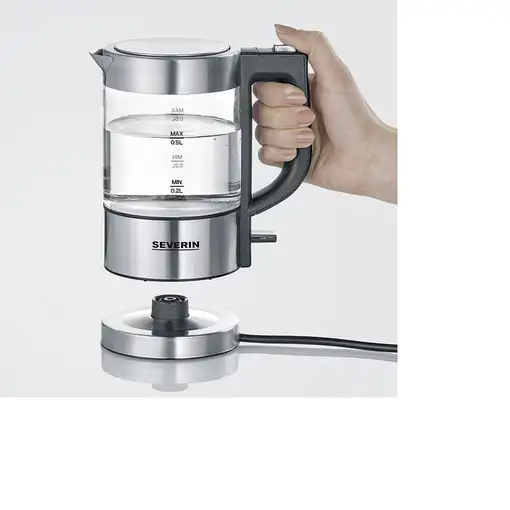 Severin WK 3472 tetera eléctrica 0,5 L 1100 W Plata
