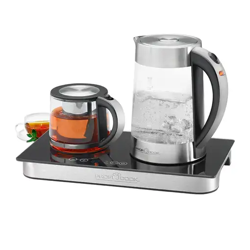 ProfiCook PC-TKS 1056 tetera eléctrica 1,7 L Negro, Acero inoxidable, Transparente