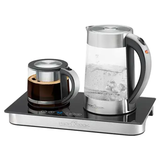 ProfiCook PC-TKS 1056 tetera eléctrica 1,7 L Negro, Acero inoxidable, Transparente