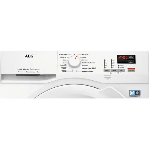 AEG Series 6000 LFA6K8241B lavadora Carga frontal 8 kg 1200 RPM Blanco