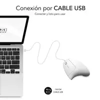 Ratón Glide Vertical Ergo Wired Mouse Blanco