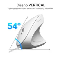 Ratón Glide Vertical Ergo Wired Mouse Blanco