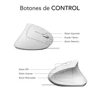 Ratón Glide Vertical Ergo Wired Mouse Blanco