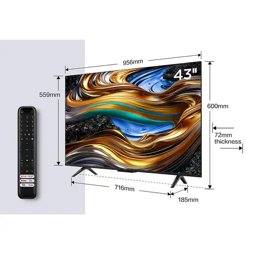 TCL P75 43P755 Televisor 109,2 cm (43") 4K Ultra HD Smart TV Wifi Titanio