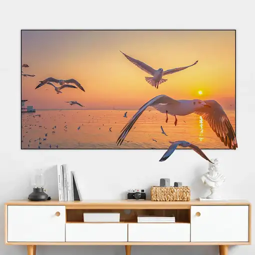 Pantalla para proyector Klack reflectante de alto brillo de 155x90 cm