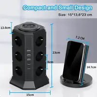 Regleta Klack de Enchufes Vertical Interruptor 4000W/16A