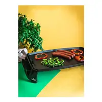 Plancha de cocina eléctrica JATA GR195 de 46 x 25 cm. Antiadherente. 2200 W