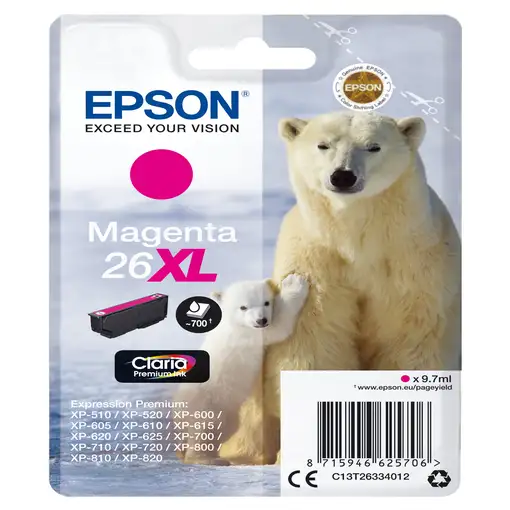 Epson Polar bear Cartucho 26XL magenta