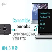 i-tec USB 3.0 / USB-C / Thunderbolt Dual Display Docking Station + Power Delivery