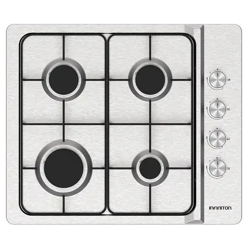 Infiniton GAS4BNAI Acero inoxidable Integrado 60 cm Encimera de gas 4 zona(s)