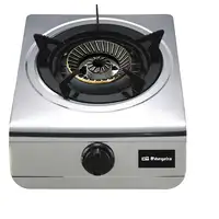 Orbegozo FO 1700 hobs Negro, Acero inoxidable Encimera Encimera de gas 1 zona(s)