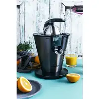 Exprimidor de naranjas eléctrico JATA EX1057. Muy silencioso. De acero inoxidable