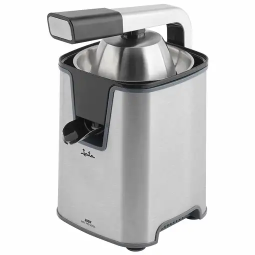 Exprimidor de naranjas eléctrico JATA JEEX1155 con brazo. Lleva 2 conos