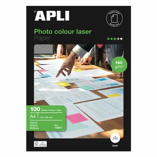 APLI 11817 papel fotográfico Blanco Brillo