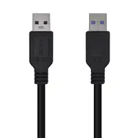AISENS Cable USB 3.0, Tipo A/M-A/M, Negro, 3.0m