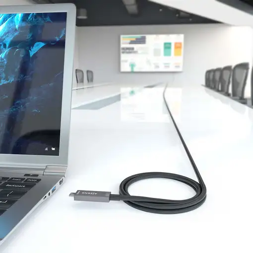 AISENS - Cable USB 3.1 Gen2 10Gbps AOC 4K@60Hz 3A 60W E-Marker, tipo USB-C/M-USB-C