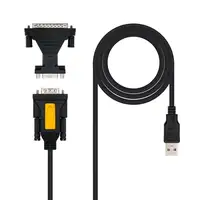 Nanocable CONVERTIDOR USB A SERIE, TIPO A/M-RS232 DB9/M DB25/M, 1,8 M