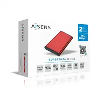 AISENS Caja Externa 2,5" ASE-2525RED 9.5mm SATA a USB 3.0/USB3.1 Gen1, Rojo
