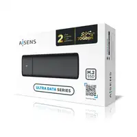 AISENS Caja Externa M.2 (NGFF) ASM2-001B SATA/NVME a USB3.1/USB3.2 Gen2, Negra