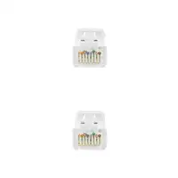 Nanocable Cable de red latiguillo RJ45 LSZH Cat.6A UTP AWG24, Blanco, 3.0m