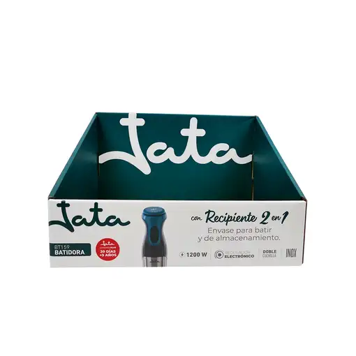 Batidora de mano JATA BT159 de 1200 W. 4 cuchillas. Regulador de velocidad