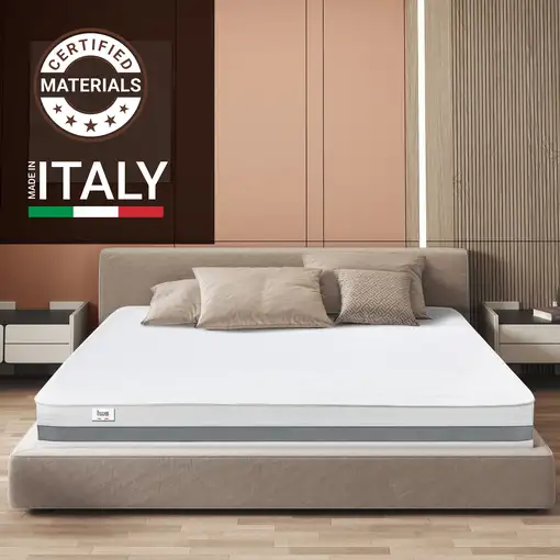 The White Stone Colchón Basic Individual 90x205 Memory|H25 cm|M. in Italy