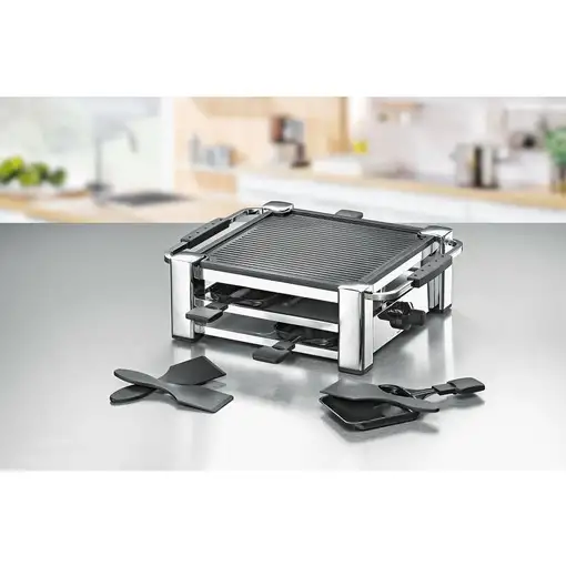 Rommelsbacher RCC 1000 parrilla de interior 4 personas(s) 1000 W Negro, Cromo