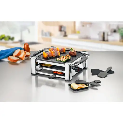 Rommelsbacher RCC 1000 parrilla de interior 4 personas(s) 1000 W Negro, Cromo