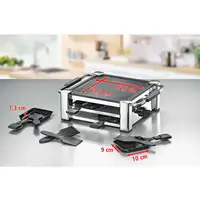 Rommelsbacher RCC 1000 parrilla de interior 4 personas(s) 1000 W Negro, Cromo