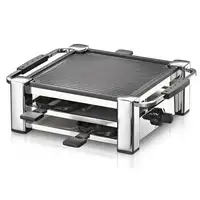 Rommelsbacher RCC 1000 parrilla de interior 4 personas(s) 1000 W Negro, Cromo