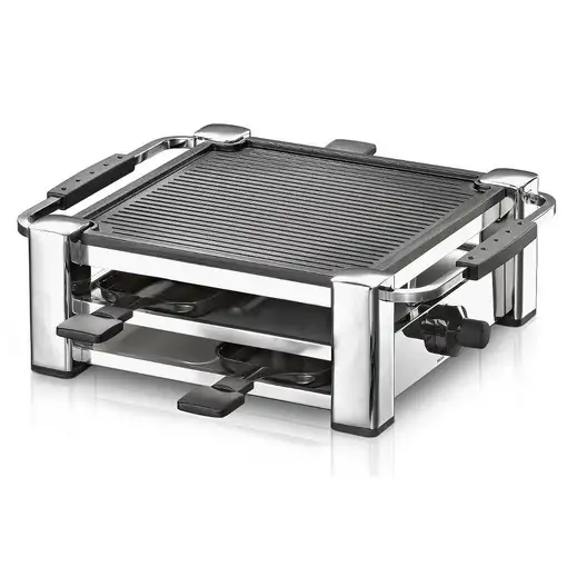 Rommelsbacher RCC 1000 parrilla de interior 4 personas(s) 1000 W Negro, Cromo