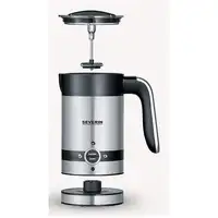 Severin SM 3584 espumador o calentador de leche Automático Negro, Acero inoxidable