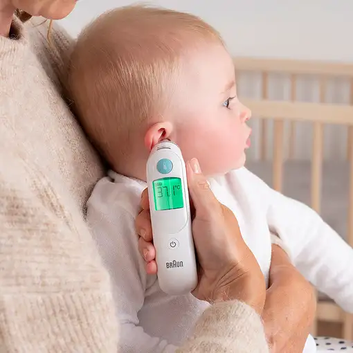 Braun ThermoScan 6 Termómetro de contacto Blanco Oído Botones