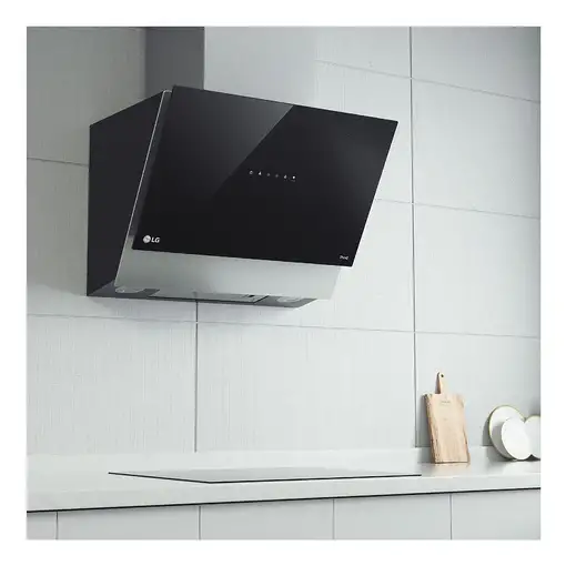 LG HCEZ2428B campana De pared Negro, Acero inoxidable C 630 m³/h
