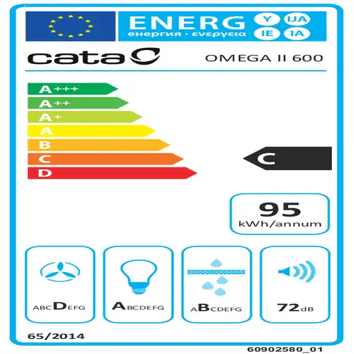 CATA OMEGA 600 WH De pared Blanco C 645 m³/h