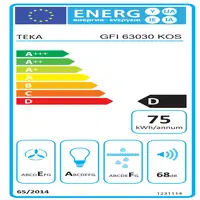 Teka GFI 63030 KOS IX Encastrada Negro, Acero inoxidable D 316 m³/h