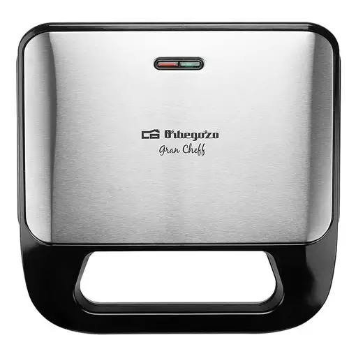 Orbegozo SW 7260 sandwichera 750 W Negro, Plata