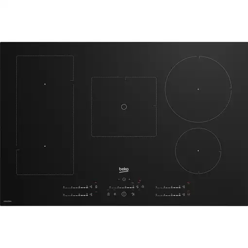 Beko HII85770UFT Negro Integrado 80 cm Con placa de inducción 5 zona(s)