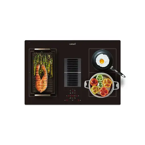 CATA AS 750 Negro Integrado 77 cm Con placa de inducción 4 zona(s) Campana integra