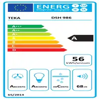 Teka DSH 986 BK De pared Acero inoxidable A 586 m³/h
