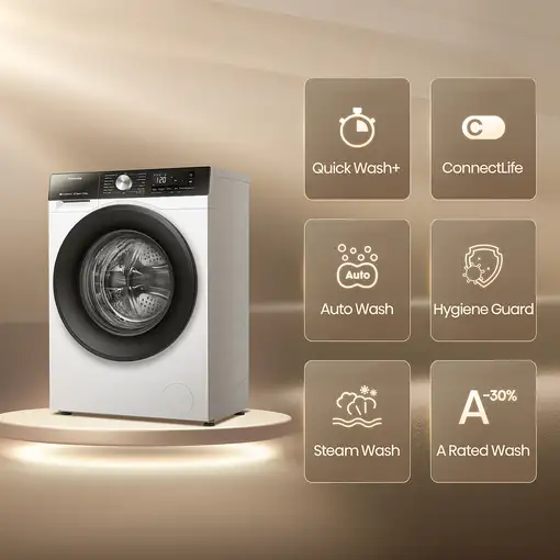 Hisense WD3S9043BW3 lavadora-secadora Independiente Carga frontal Blanco D