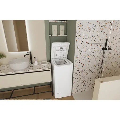 Candy TCA473D3-S lavadora Carga superior 7 kg 1400 RPM Blanco