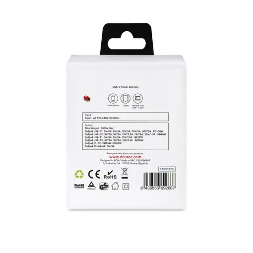 DCU Advance Tecnologic GaN Universal Blanco Corriente alterna Carga rápida Interio