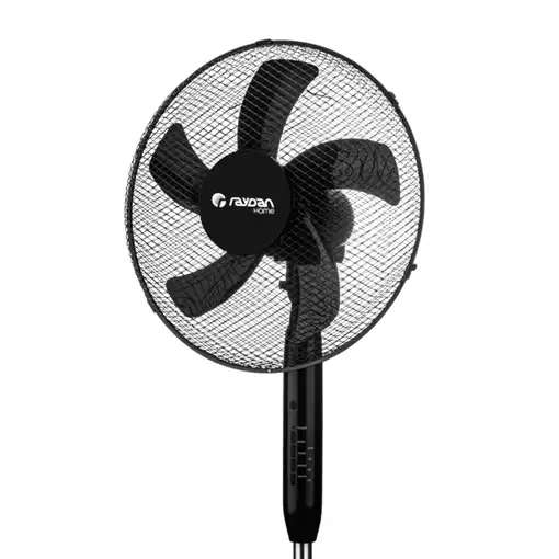 Ventilador de Pie con Mando 16\ 40cm 40W 3 Velocidades AirMax Negro Raydan Home